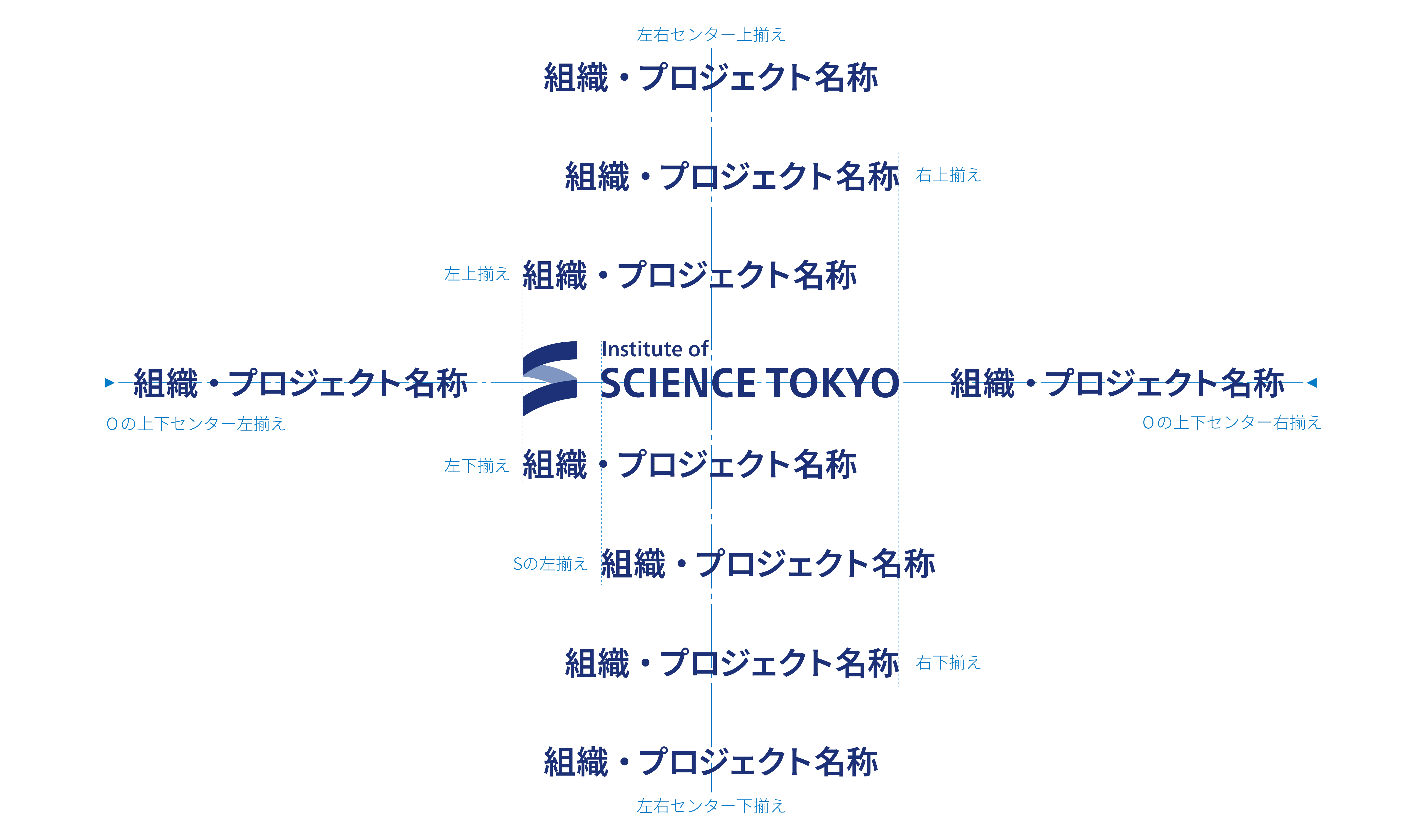 ロゴマーク基本形組織プロジェクト名称スペース無併記位置