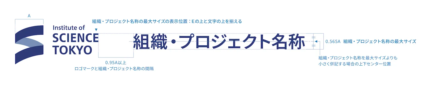 ロゴマーク展開形組織プロジェクト名称併記基準