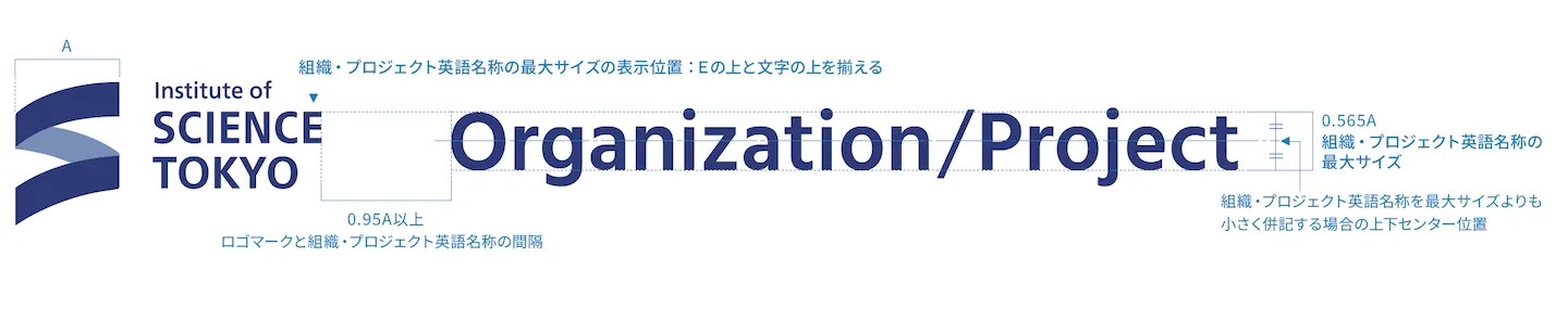 ロゴマーク展開形組織プロジェクト名称英語併記基準